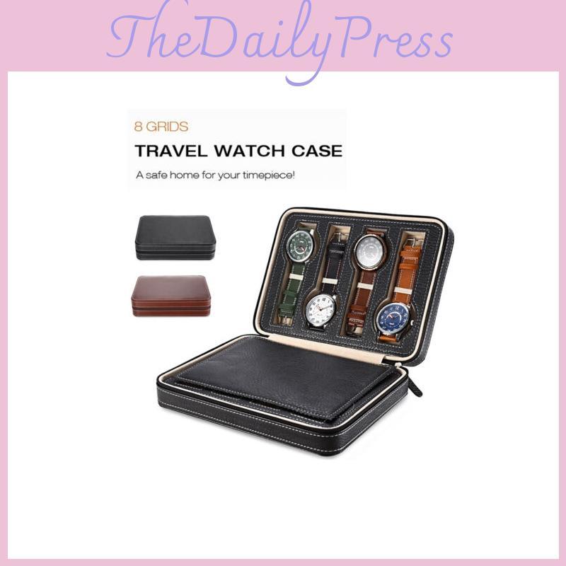 Travel Slot 48 Watch Box Superior Pu Leather Storage Case Display Hot Organizer