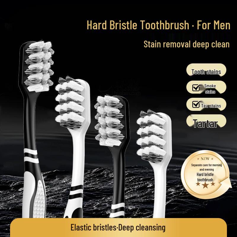 High-End Durable Toothbrush for Adults - Medium-Hard Bristles, Effective Stain Removal & Teeth Cleaning Tool
