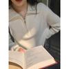 Women's Cozy Autumn & Winter Zipper Sweater - Lazy Style, Loose Fit, Soft Knit Polo Collar Pullover