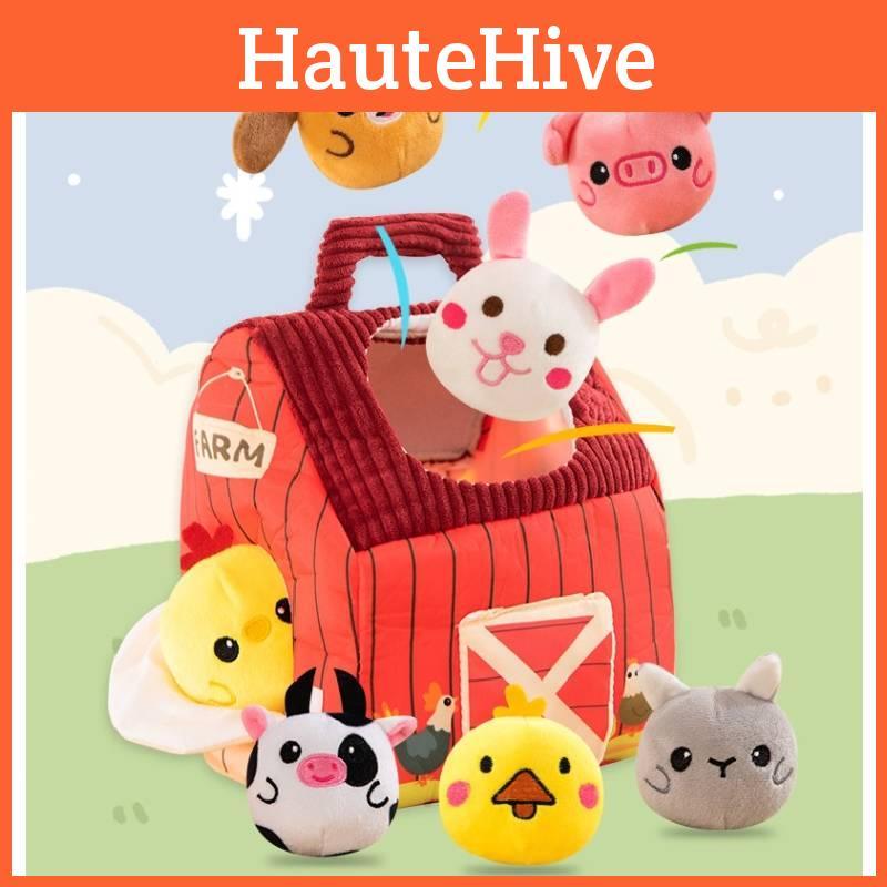 Tiere Box Blind Haus Schwein Kaninchen Huhn Plüschtier Stoffpuppe Geschenk Kinder