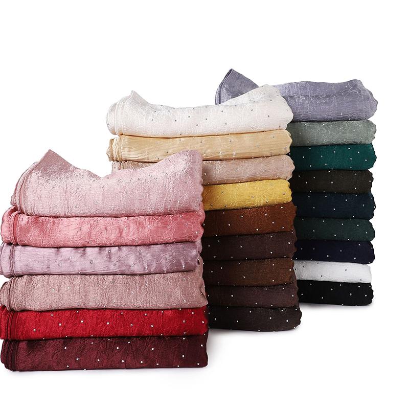Muslim Chiffon Solid Color Hijab Scarf For Women Hijabs Scarves Squane Head Wrap Jersey Hijabs Islamic Turban Headband Shawl