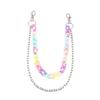 Candy Color Double Layer High Street Acrylic Pants Chain Adjustable Length Waist Chain Accessory for Fashion Enthusiasts