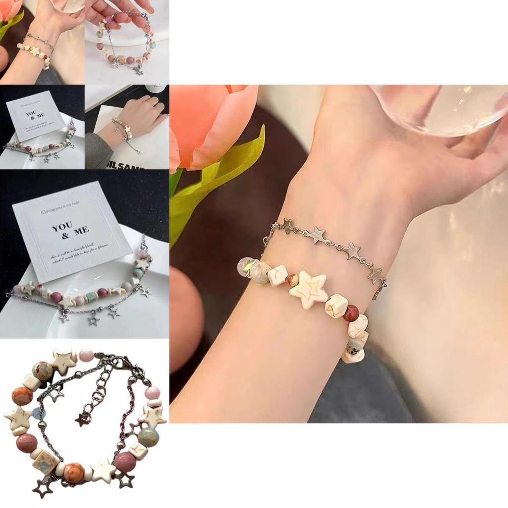 Trendy Alloy Star Bracelet For Women Unique Geometric Design Everyday Wear
