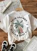 2026 Summer Unisexs Casual Short Sleeve Crew Neck Tshirt Palm Springs Beach Club Graphic Print Palm Trees Surfboards Unisex Top