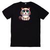 T-Shirt Funny Surprised Cats Motif Cotton