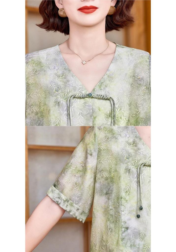 Summer Chiffon Tops - Short-Sleeved Tees for Middle-Aged & Elderly Women (2026 New Style)