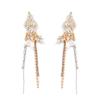 Elegant light luxury flash diamonds personalized fashion fringed long earrings daily commuting dating versatile earrings