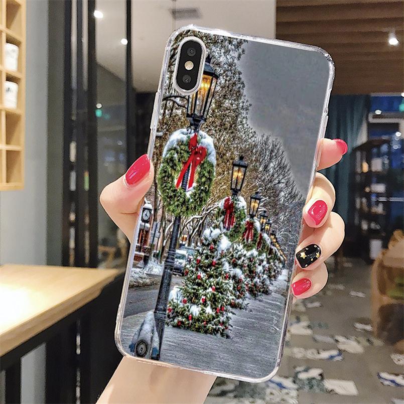 Merry Christmas Snowman Phone Case For iPhone 5 5S SE 5C 6 6S 7 8 Plus 4 4S 11 Pro XR XS Max X TPU Xmas Cover For iPhone XR Case