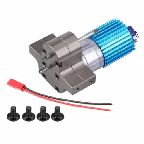 sharprepublic RC Car Gearbox, Variable Speed ??Gearbox, Metal with 370 Carbon Brushes, Compatible with WPL B14, B16, C14, B26, B36, and Q60 - Titanium