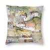 Mevagissey Cornwall Square Pillowcase Polyester Linen Velvet Creative Zip Decorative Throw Pillow Case Sofa Cushion Cover