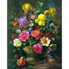 Flower DIY 5D Diamond Painting Full Round Diamond Embroidery Blue Cornflower Mosaic Cross Stitch Basket Rhinestones Decor