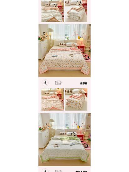 2026 Soft Washed Cotton Summer Quilt - Lightweight, Washable Air Conditioning Blanket