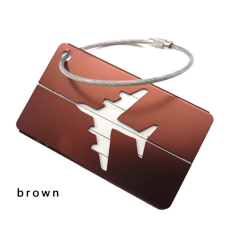 Aluminum Luggage Tag Anti-theft Steel Ring Durable ID Marker for Travel Suitcase Duffel Bag Backpack
