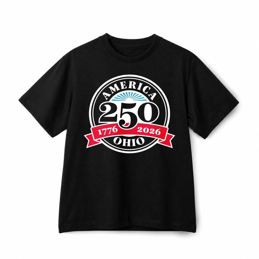 America 250 Ohio 1776-2026 Graphic Patriotic Anniversary Cotton T-Shirt Unisex L