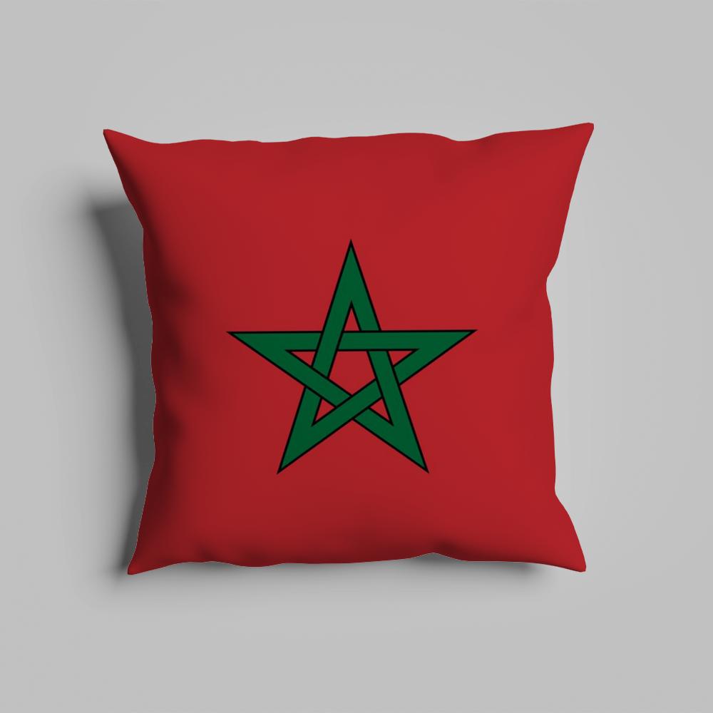 Pillow Case luxurious home office, sofa decorative Multi sized car seat cushions, pillowcases Morocco flag map logo