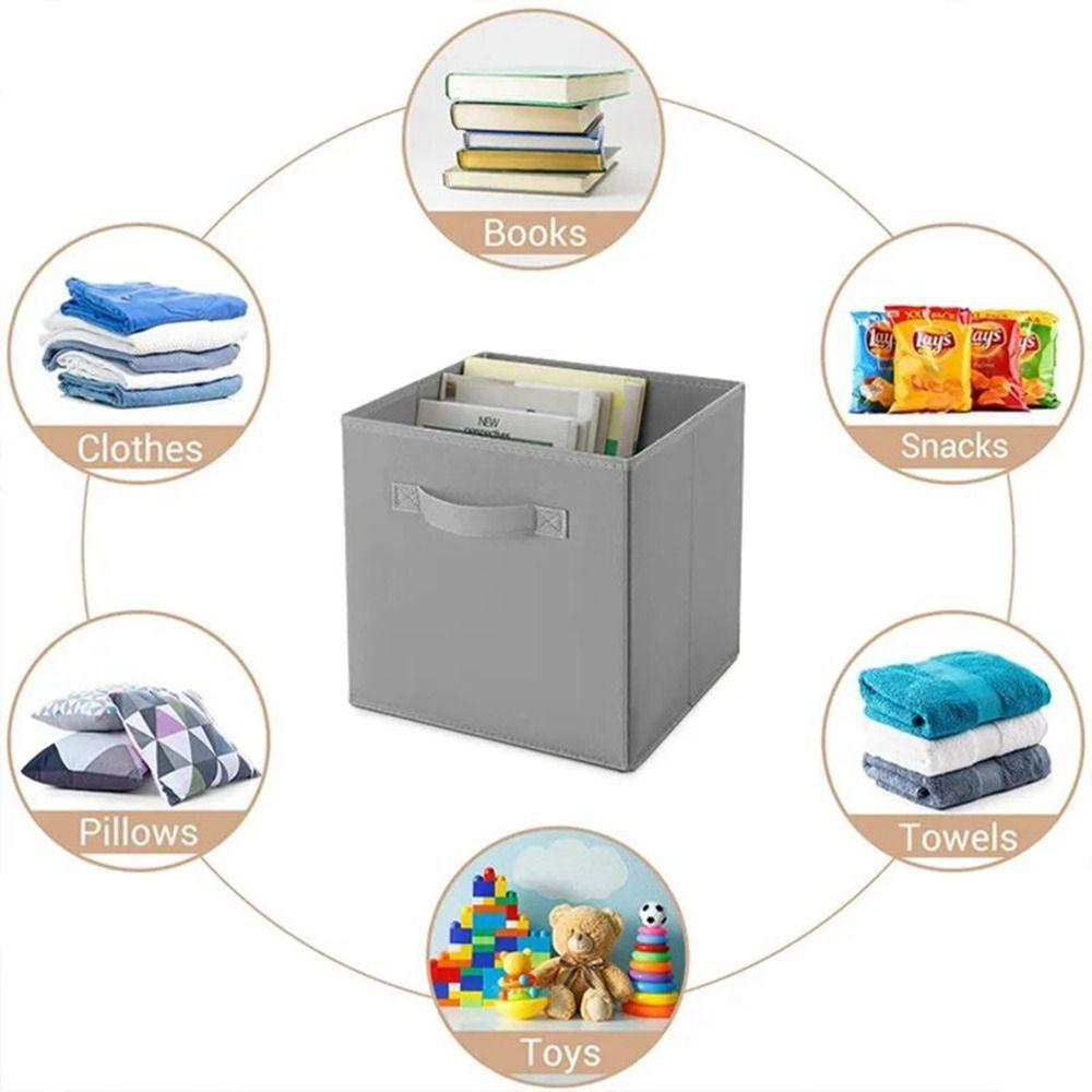 Non Woven Fabric Square Storage Box Foldable Underwear Storage Box Cube Storage Box  Office