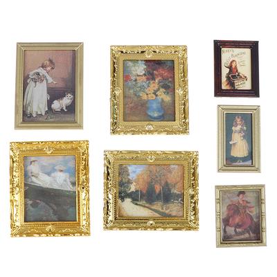 1:12 Dollhouse Miniature Oil Painting Decoration Dollhouse Accessories Painting