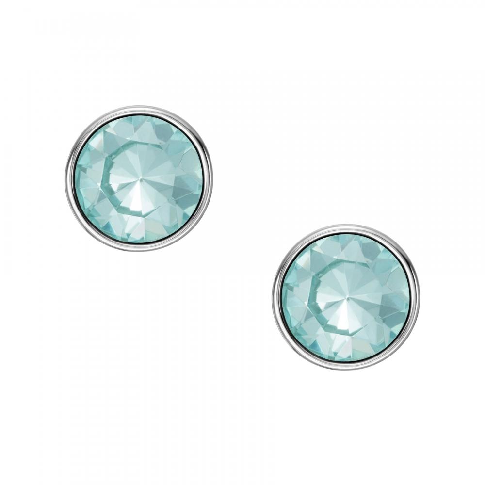 

Женские голубые серьги-гвоздики Fossil со стеклом