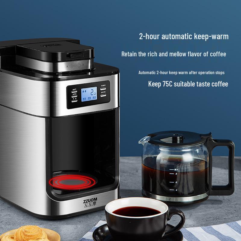 Automatic Cross-Border Coffee Maker: Fresh Ground, Compact, All-in-One Drip Coffee Pot for Home and Office