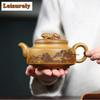 380ml Yixing Purple Clay Teapots Handmade Crouching Tiger Pot Raw Ore Wood-fired Porcelain Mud Kettle Zisha Tea Set Ornaments
