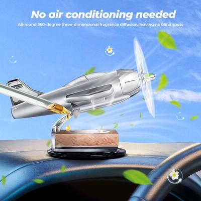 Difuzor Esențe Aromatice Auto Avion Solar Difuzor Auto Bază Lemn Parfum Aromaterapie Ornamente (Fara Parfum)