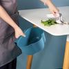 Household Kitchen Hanging Trash Can for Cabinet Door - Buckle Trash Basin Storage Basket - Desktop Sundry Storage Basket