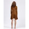 Autumn and Winter Women's Dress Knitted Long-sleeved Solid Color Slim Bottoming Dress Inside The Fashion A-line Skirt