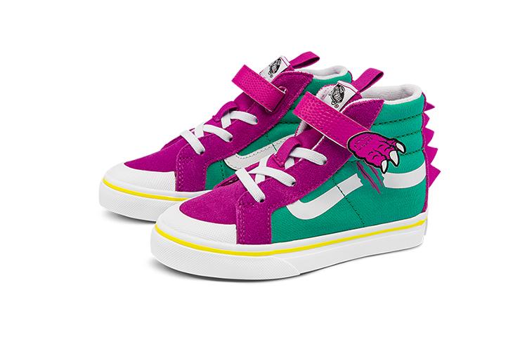 Vans SK8 Comfortable And Trendy High Top Skateboard Shoes Green Red Infant And Toddler VN0A4TZLARL