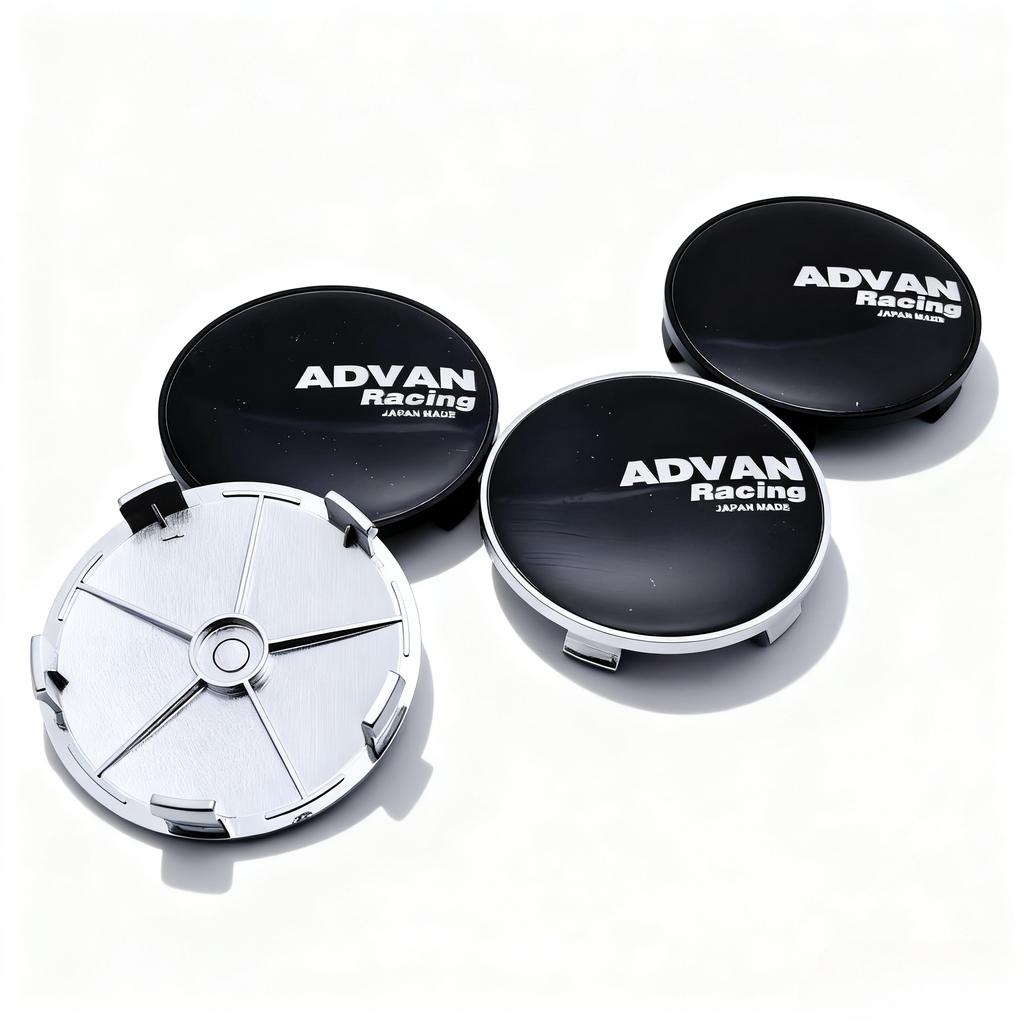 4pcs JDM ADAVN Racing Logo Emblem Car Wheel Center Caps OD 68MM Clips 63MM Wheels Hub Cap Rim Hubcaps Dust Cover Car Accessories