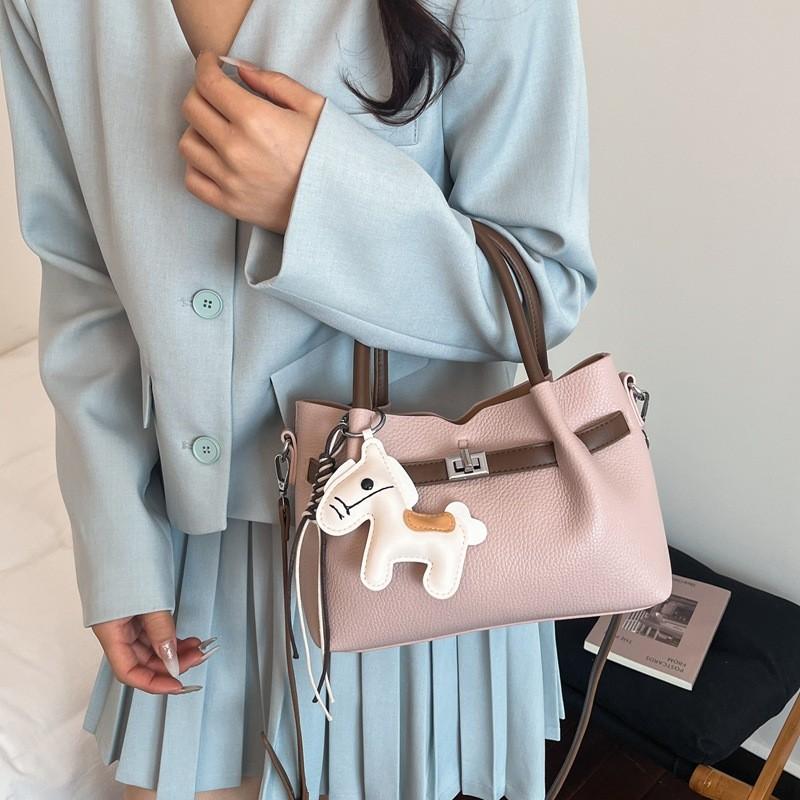 Pu Womens Tote Bag With Top Stitching Casual Crossbody For Daily Use