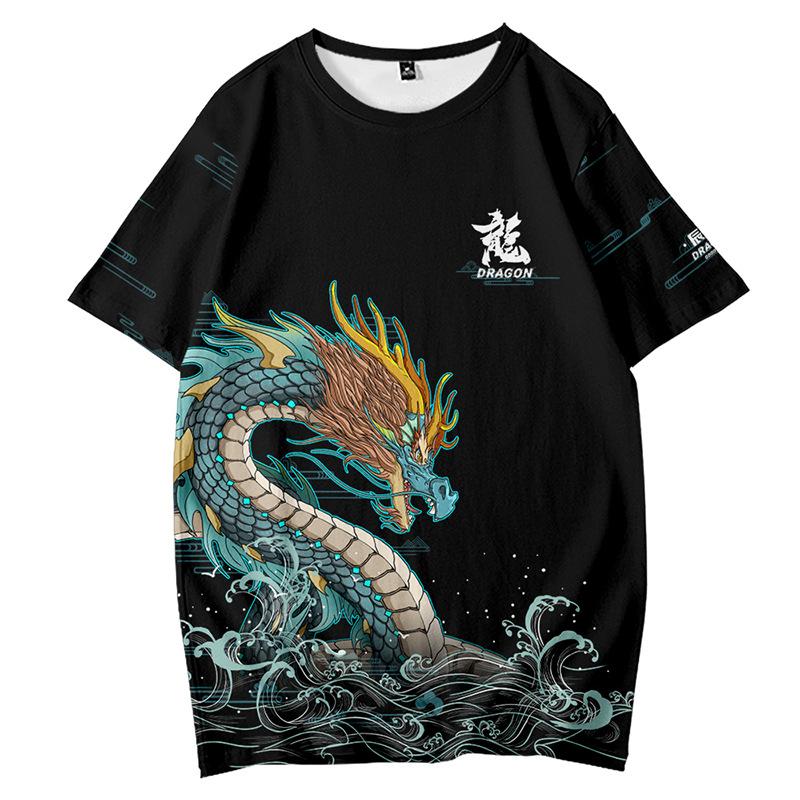 Men's T-Shirt Fashion  Animal Dragon Pattern Clothing Printed Outdoor Daily Short Sleeve