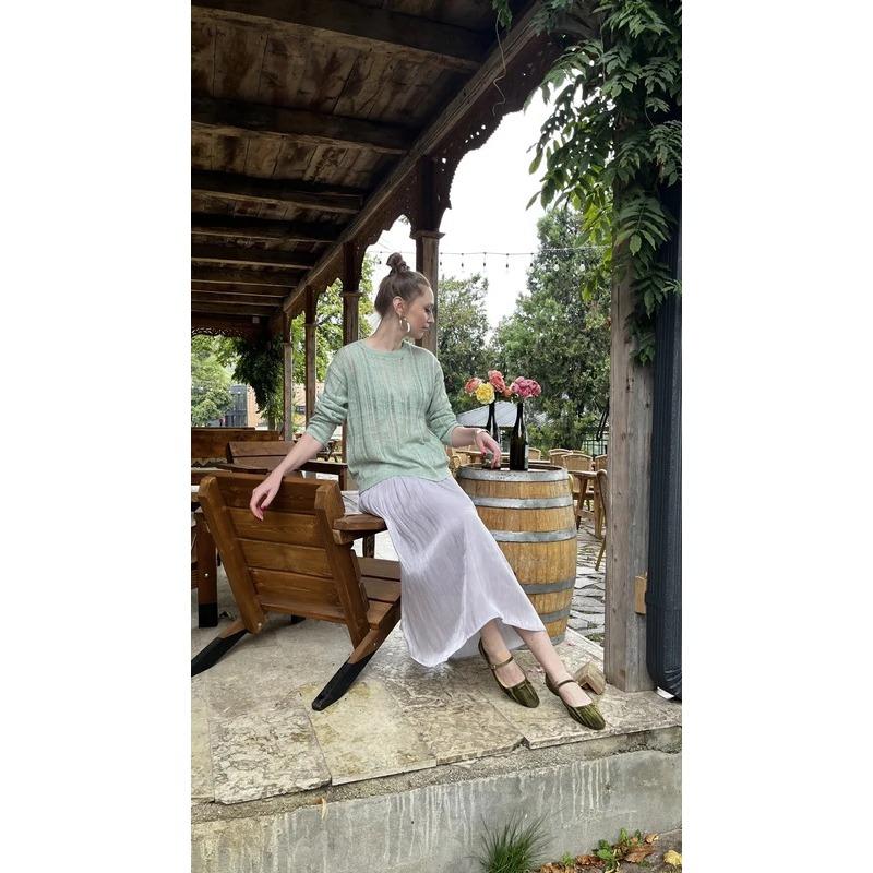 

Женская осенне-зимняя блестящая элегантная плиссированная юбка средней длины до талии one size fits all фиолетовый