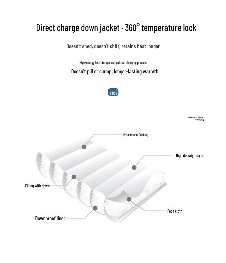 Men's Mid-Length Fitted Down Jacket with Detachable Liner - Business Casual Winter Wear