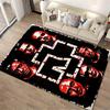 Red and Black Abstract Faces Rug Non-slip Rug Suitable for Living Room and Bedroom Sofas