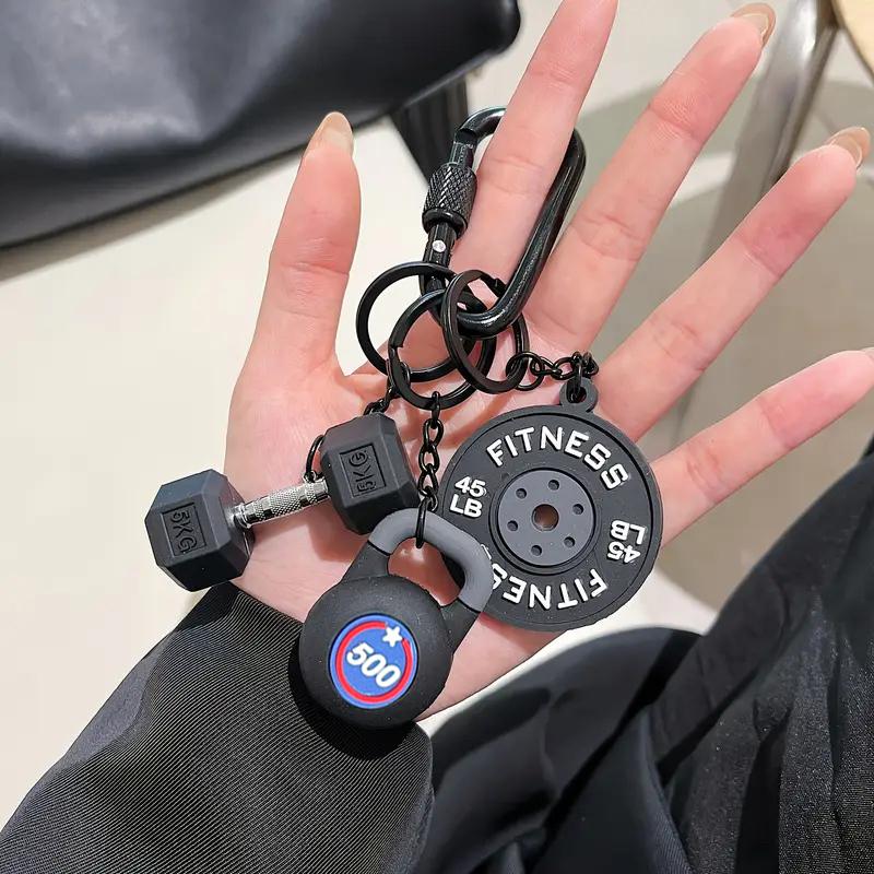 Bag Charm Detachable Barbell Plates Water Cups Simulation Dumbbells  Creative Dopamine Fitness Series Pendant