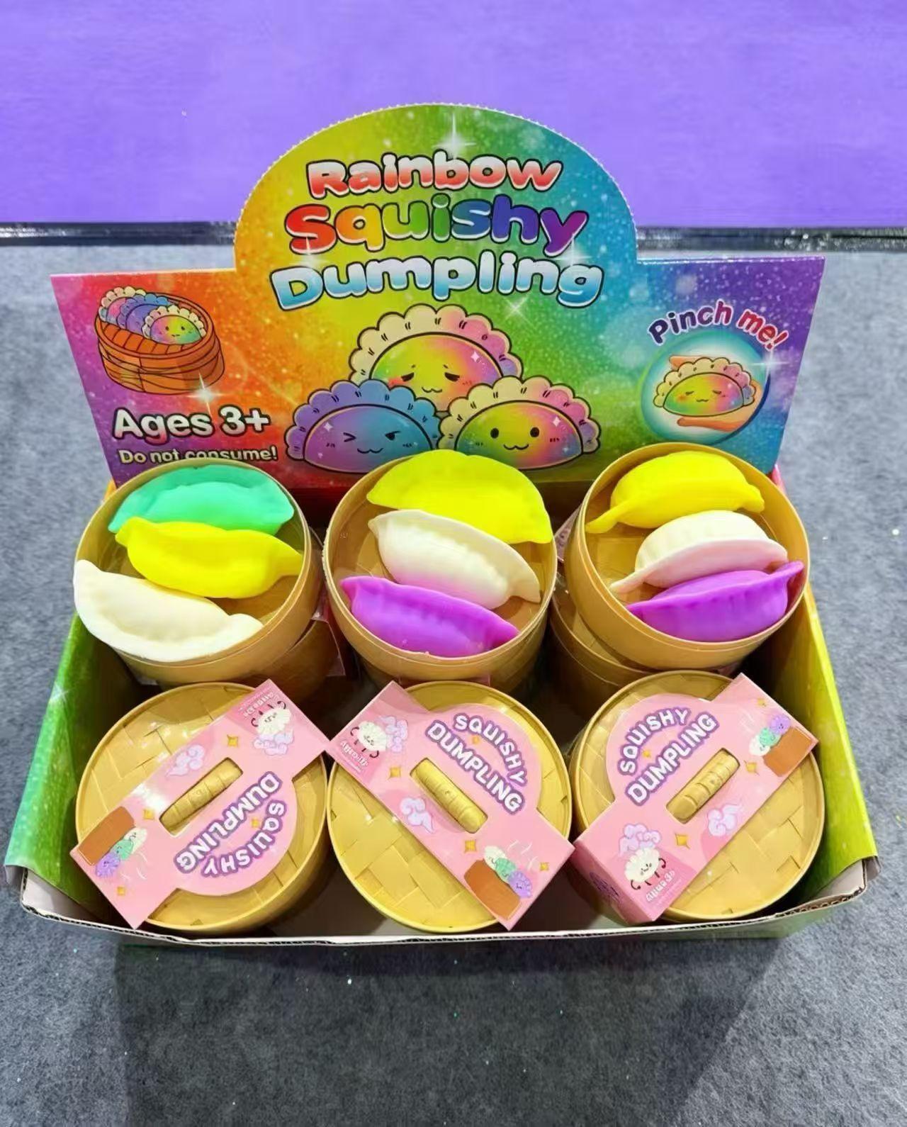 Regenboog Cartoon Squishy   Knoedel Set Langzame Terugslag Stressverlichting Fidget Schattige Simulatie Knoedel Cadeaubox Voor Kinderen Verzamelen Spelen