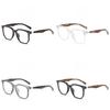 Anti Blue Light Retro Wooden Pattern Square Glasses With Resin Lenses For Stylish Women