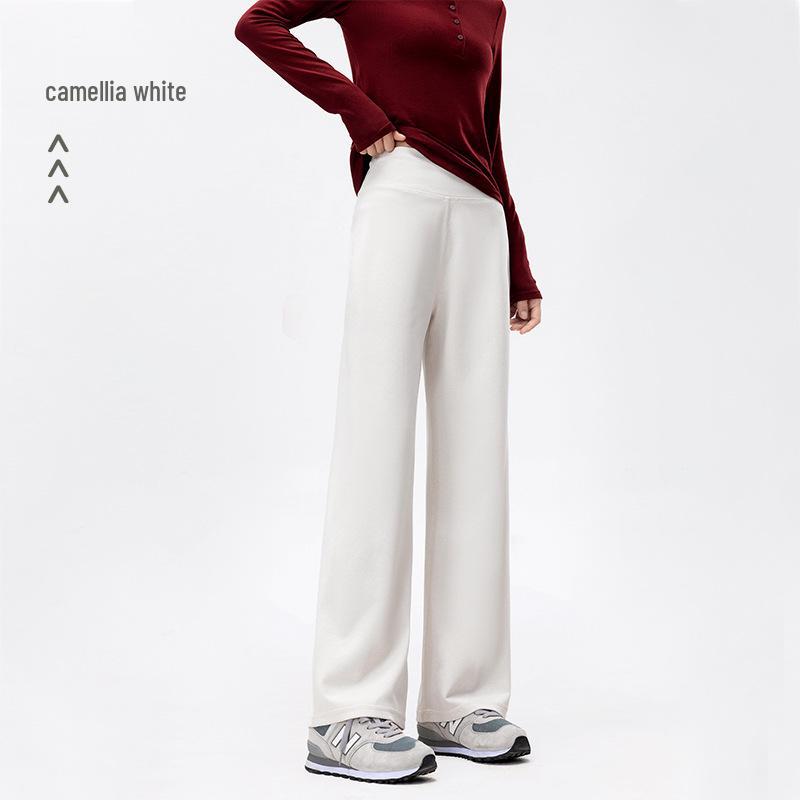 

Брюки черные с высокой талией прямого кроя для женщин - Весенне-осенние стройнящие повседневные свободные широкие брюки-сигареты 2XL (70-78 kg)