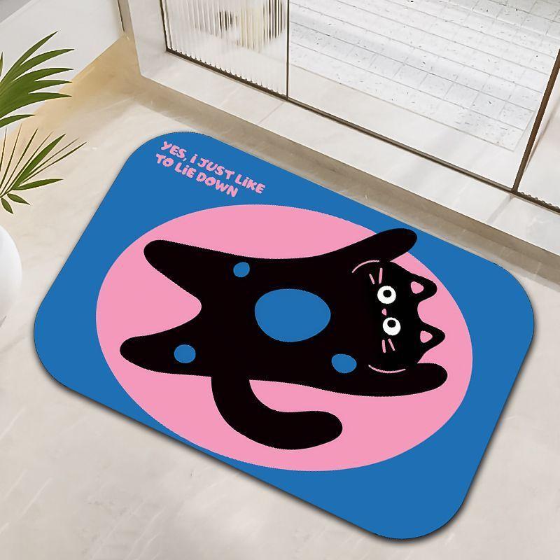 

Милый мультяшный коврик для ванной комнаты, мягкий диатомовый ил, нескользящий впитывающий коврик для ног, коврик для входа в туалет [40 * 60cm] Diatom mud