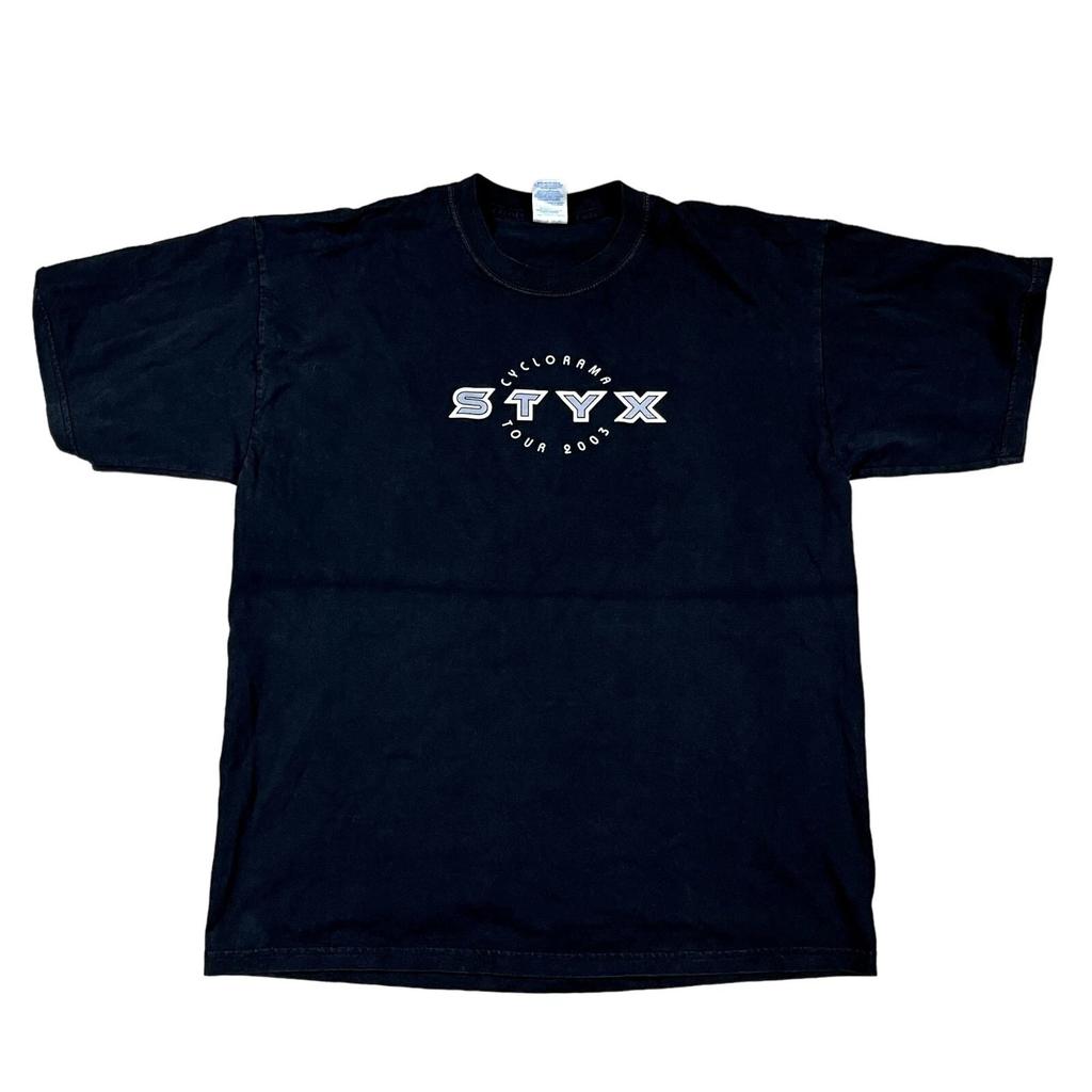 Vintage 2003 Styx Cyclorama Tour Classic Rock My A$s Black T-Shirt Size XL