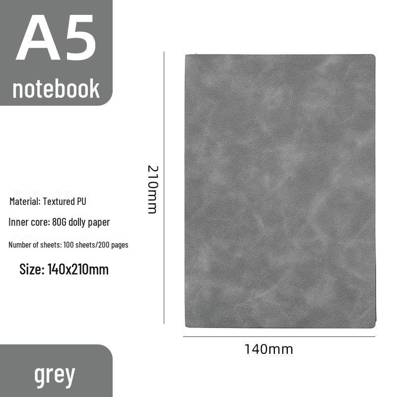 A5 Sheepskin Leather High-End Notebook with Thickened Dowling Paper