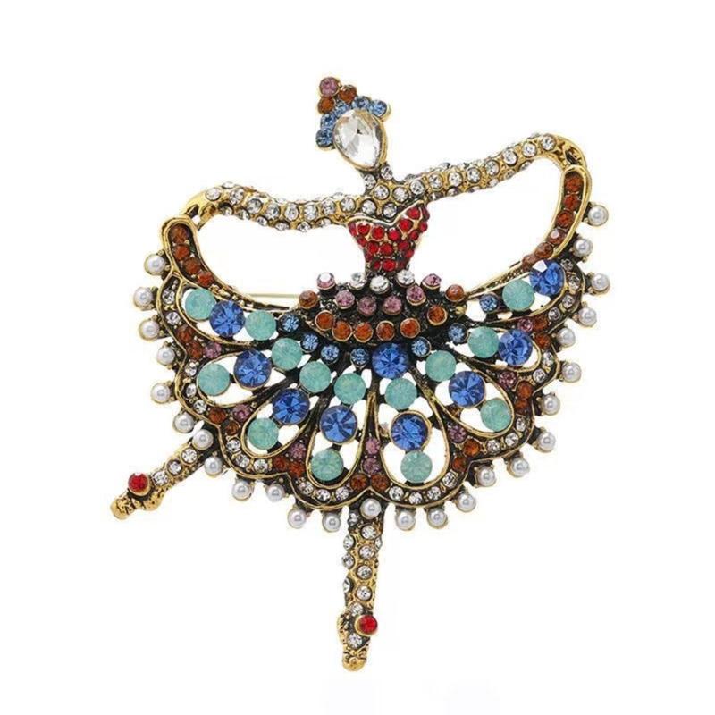 Elegante Balletttänzerin Broschennadel Für Damen Künstlerischer Schmuck Geschenk Inspiriert Von Tanz Leichtes Legierungszubehör