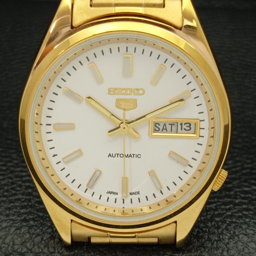 CEAS SEIKO 5 AUTOMAT VINTAGE RECONDITIONAT 6309A JAPONIA BĂRBĂTESC CADRAN ALB a425908-2