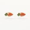 S925 Silver Needle Earrings Female Korean Version Small Fresh Plant Vegetable Girl Heart Carrot Earrings Earrings Ears