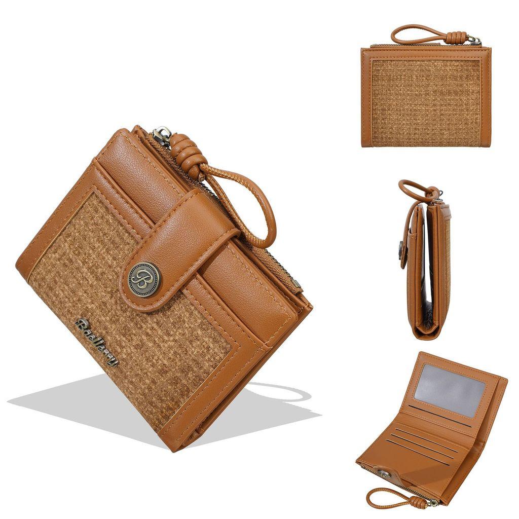 Crossborder Style Leather Wallet For Women With Multiple Card Slots And Zipper Coin Pocket