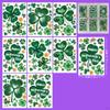 8 Pieces 's Day Window Clings Decals Supplies PVC Removable Ornaments Green for Home Door Bathroom