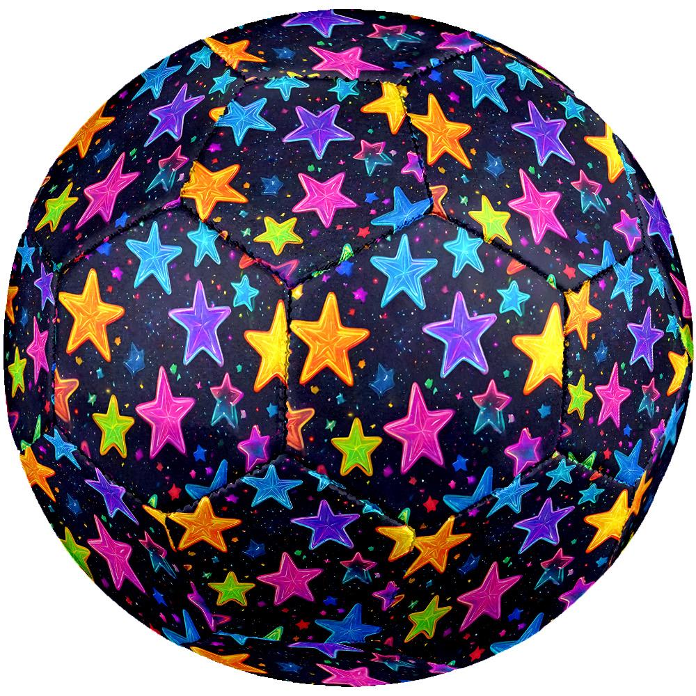 1PC Colorful Starry Sky Soccer Ball Size 5 Football Machine Sewn Indoor/Outdoor Universal Football W101