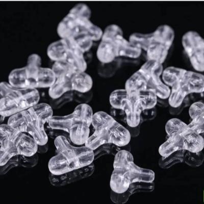 30 Stück Verbinder Transparent Angelperlen Klar Doppel-Kreuzloch 3-Wege-Verbinder Oval Sabiki-Rig Süßwasserfischerei