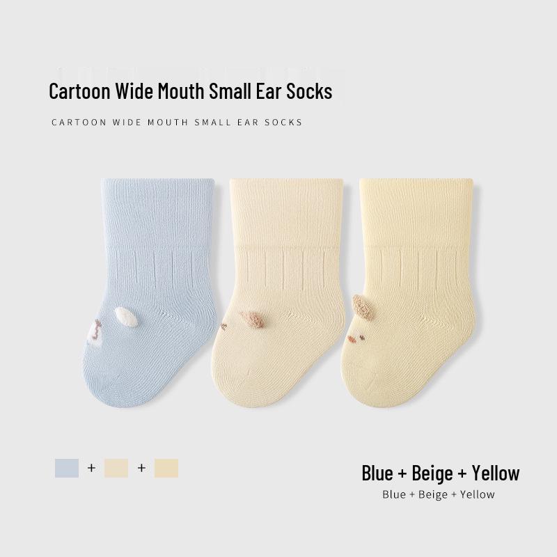 Autumn Combed Cotton Baby Socks - Breathable, Candy Colors, Antibacterial, Seamless Mid-Calf for Infants & Toddlers