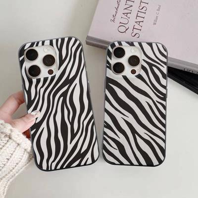Zebra Print Clip Art Phone Case For IPhone 17 16 15 14 Plus 13 12 11 Pro Max Pro Wave Corrugated Cover